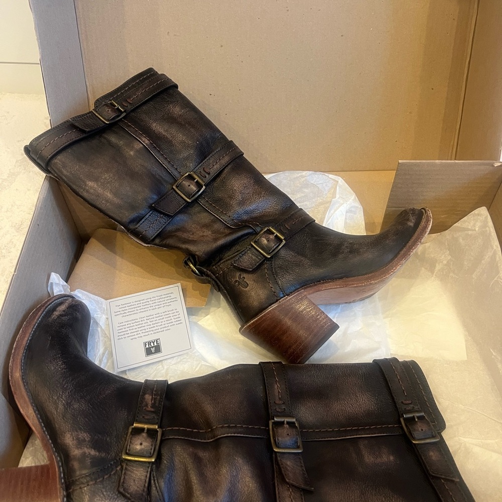 Frye tall boots- Carmen 3 strap